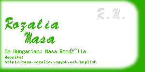 rozalia masa business card